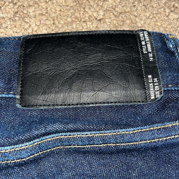 Buck Mason 12101 Maverick Slim Double Dipped 14oz. Denim Blue Jean 29 x 30 - Picture 9 of 9